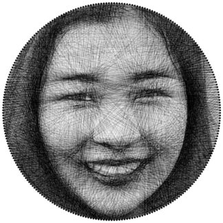 Asian girl smiling, closeup