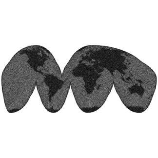 World Map, Goode-Homolosine Projection